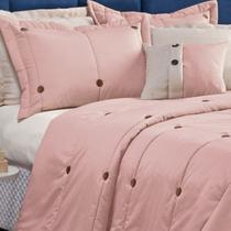 Cobre Leito Para Cama Queen 7 Peças Coleção Botão Rose