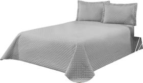 COBRE LEITO PRATIC CASAL KING AVULSO MATELADO Ultrassônico COR CINZA