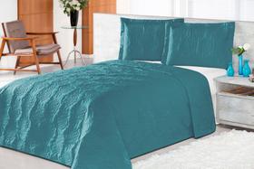 Cobre leito pratic rosas solteiro 2 pecas - azul sky