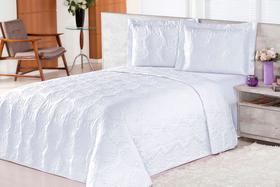 Cobre leito pratic rosas solteiro 2 pecas - branco Cobre leito pratic rosas solteiro 2 pecas - branco