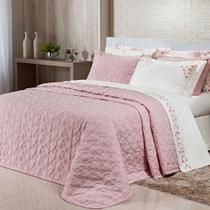 cobre leito Pratic solteirão rosa 100% algodão 1,90por 2,60m , percal 200 fios