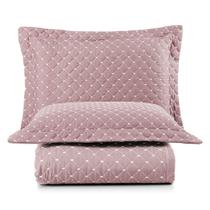 Cobre Leito Prático King Dupla Face 3 Peças - Rosê - 100% Poliéster