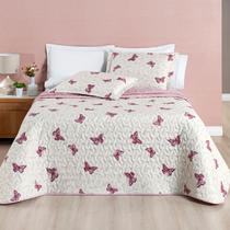 Cobre Leito Queen 200 Fios Avere 03 Peças Borboletas