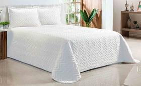 Cobre Leito Queen 3 Pecas - Kit colcha matelado em linha para quarto clean Branco