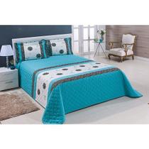 Cobre Leito Queen Aplicado 03 Pcs Patchwork Bordado-tifanny