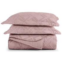 Cobre Leito Queen Aveline 300 Fios 3 Peças - Rose - Micropercal 100% Poliester Cobre Leito Queen Aveline 300 Fios 3 Peças - Rose - Micropercal 100% Poliester