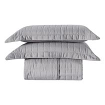 Cobre Leito Queen Basic 300 Fios 7 Peças - Cinza Leaves Cobre Leito Queen Basic 300 Fios 7 Peças - Cinza Leaves