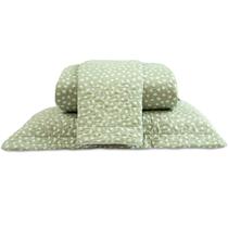 Cobre Leito Queen Bouti Basic Estampado 180 Fios 3 Peças - Poa Verde Cha
