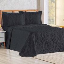 Cobre Leito Queen Bouti Mavie Floral 180 Fios 3 Peças - Preto Cobre Leito Queen Bouti Mavie Floral 180 Fios 3 Peças - Preto