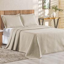 Cobre Leito Queen Bouti Mavie Geométrico 180 Fios 3 Peças - Caqui - 100% Poliéster Cobre Leito Queen Bouti Mavie Geométrico 180 Fios 3 Peças - Caqui - 100% Poliéster