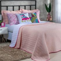 Cobre Leito Queen Colorful Dupla Face 200 Fios 7 Peças - Patins