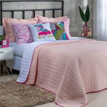 Cobre Leito Queen Colorful Dupla Face 200 Fios 7 Peças - Patins