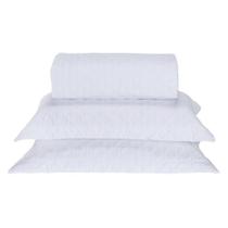 Cobre Leito Queen Milão Dupla Face Micropercal 200 Fios 3 Peças - Branco