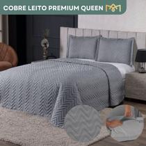 Cobre Leito Queen Padrão Imperium Luxo 2,20x2,40 e 2 Porta Travesseiro Envelope Matelado Toque Macio Premium