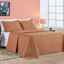 Cobre Leito Queen Ravena 200 Fios 3 Peças - Terracota - Micropercal 100% Poliester