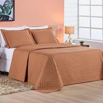 Cobre Leito Queen Ravena Bordado Micropercal 200 Fios 3 Peças - Terracota Cobre Leito Queen Ravena Bordado Micropercal 200 Fios 3 Peças - Terracota