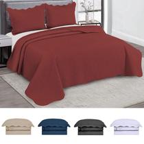 Cobre Leito Queen Roupa De Cama Colcha Kit 3 Peças