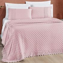 Cobre Leito Queen Size 200 Fios London Bordado Inglês Super