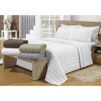 Cobre Leito Queen Soft Branco Valle Enxovais 2 peças Cobre Leito Queen Soft Branco Valle Enxovais 2 peças
