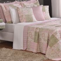 Cobre Leito Queen Top Line Estampado 180 Fios 3 Peças - Loire