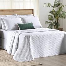 Cobre Leito Queen Verity 200 Fios Bordado 3 Peças - Branco