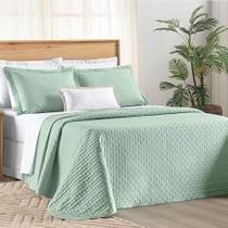 Cobre Leito Queen Verity 200 Fios Bordado 3 Peças Menta Cobre Leito Queen Verity 200 Fios Bordado 3 Peças Menta