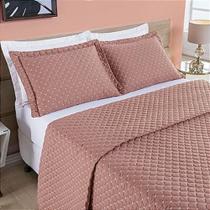 Cobre Leito Ravena cama casal Padrão 03 Peças