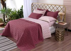 Cobre Leito Santorini Lavive King Dupla Face Cereja/Rosê Cobre Leito Santorini Lavive King Dupla Face Cereja/Rosê