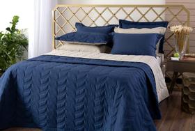 Cobre Leito Santorini Lavive King Marinho/Chocolate Cobre Leito Santorini Lavive King Marinho/Chocolate