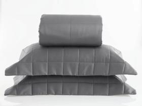 Cobre leito Satinée square chumbo 300 fios