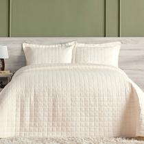 Cobre Leito Solteiro 300 Fios com Porta Travesseiro Basic Marfim