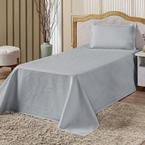 Cobre Leito Solteiro Algodão Atenas Liso 2 Peças Cinza Cobre Leito Solteiro Algodão Atenas Liso 2 Peças Cinza