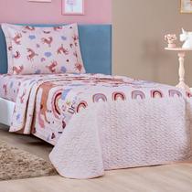 Cobre Leito Solteiro Babel Kids Dupla face Microfibra 2pç 100% Poliéster - Uni