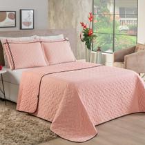 Cobre Leito Solteiro Bella 100% Algodão 2 Peças - Rosa