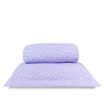 Cobre Leito Solteiro Classic Estampado 160 Fios 2 Peças - Poa Lilas