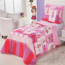 Cobre Leito Solteiro Colcha Infantil Jogo de Cama Cobreleito Menino Menina 02 Peças