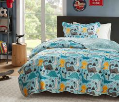 Cobre Leito Solteiro Colcha Meninos 2 Peças Matelado Mix