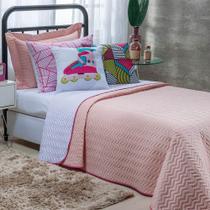Cobre Leito Solteiro Colorful Dupla Face 200 Fios 5 Peças - Patins