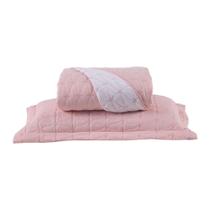 Cobre Leito Solteiro Cristal 200 Fios Bordado 2 Peças - Rose - Hipercal 100% Poliéster