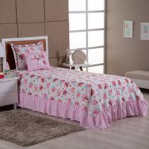 Cobre Leito Solteiro Cupcake sem Matelar 03 Peças Laila