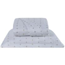 Cobre Leito Solteiro Decor Bordado 200 Fios 2 Peças - Branco Cobre Leito Solteiro Decor Bordado 200 Fios 2 Peças - Branco