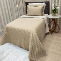Cobre Leito Solteiro Dual 200 Fios Dupla Face 2 Peças - Bege - Micropercal 100% Poliester Cobre Leito Solteiro Dual 200 Fios Dupla Face 2 Peças - Bege - Micropercal 100% Poliester