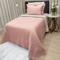 Cobre Leito Solteiro Dual Micropercal 200 Fios Dupla Face 2 Peças - Rose Cobre Leito Solteiro Dual Micropercal 200 Fios Dupla Face 2 Peças - Rose