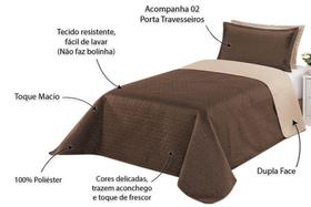 Cobre Leito Solteiro Dupla Face Clara 2 peças Cobre Leito Solteiro Dupla Face Clara 2 peças