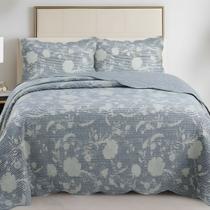 Cobre Leito Solteiro Dupla Face Estampado 02 Peças Toque Macio Evolution Floral Azul Cobre Leito Solteiro Dupla Face Estampado 02 Peças Toque Macio Evolution Floral Azul