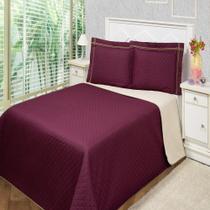 Cobre Leito Solteiro Durban Vinho e Bege Enxovais Aquarela 3 peças