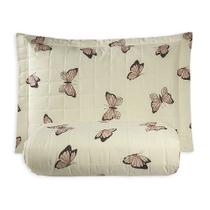 Cobre Leito Solteiro Essencialle Estampado 150 Fios 2 Peças - Borboletas Cobre Leito Solteiro Essencialle Estampado 150 Fios 2 Peças - Borboletas