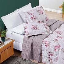 Cobre Leito Solteiro Floral 1,80x2,40 Colcha Dupla Face Avere 2 Peças Cobre Leito Solteiro Floral 1,80x2,40 Colcha Dupla Face Avere 2 Peças