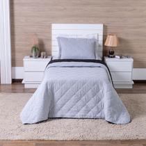 Cobre Leito Solteiro Hipercal 400 Fios Bordado com Porta Travesseiro 02 Peças Essence Cor:Cinza Cobre Leito Solteiro Hipercal 400 Fios Bordado com Porta Travesseiro 02 Peças Essence Cor:Cinza