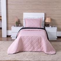 Cobre Leito Solteiro Hipercal 400 Fios Bordado com Porta Travesseiro 02 Peças Essence Rosê Cobre Leito Solteiro Hipercal 400 Fios Bordado com Porta Travesseiro 02 Peças Essence Rosê